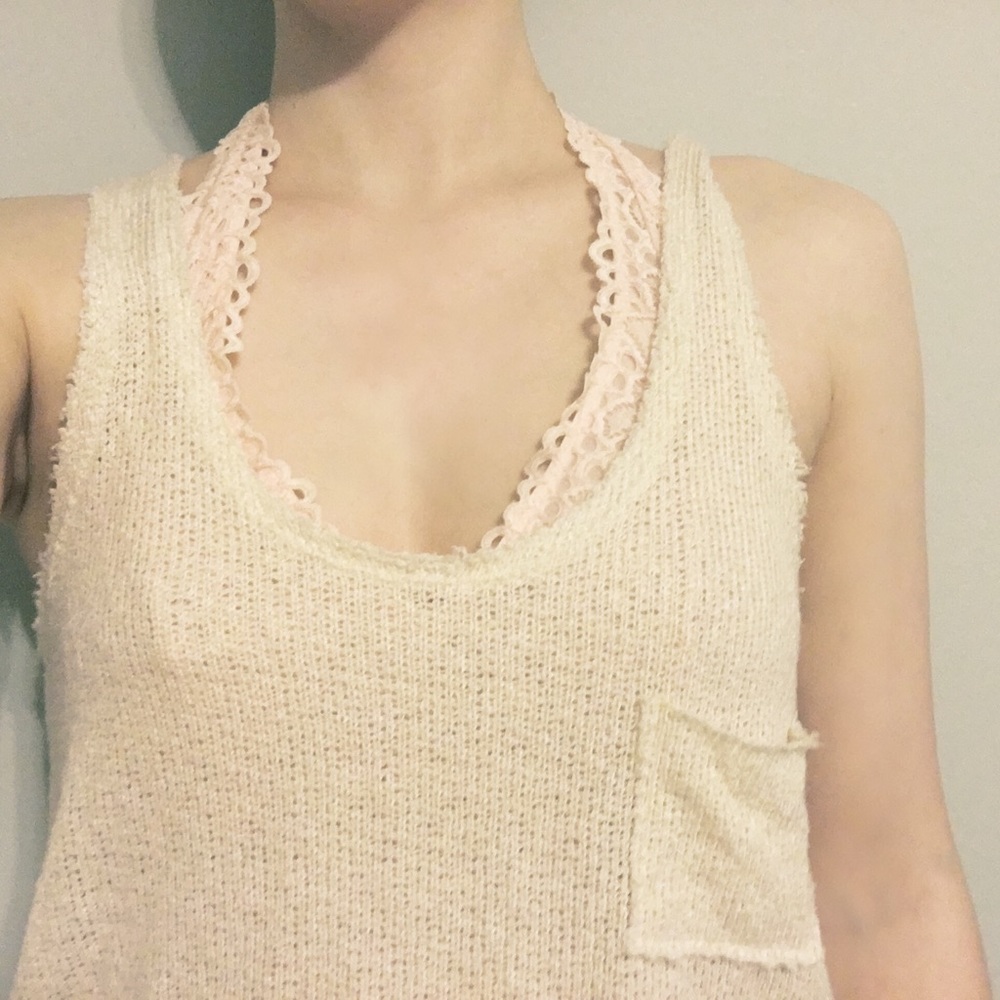 Cream Knit Tank | Project Social Tee